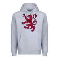 Heather Grey lion rampant of scotland, royal banner, royal arms, scottish pride Premium Hoodie - linhVisuals