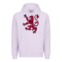 Lilac lion rampant of scotland, royal banner, royal arms, scottish pride Premium Hoodie - linhVisuals
