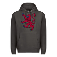 Smoke lion rampant of scotland, royal banner, royal arms, scottish pride Premium Hoodie - linhVisuals