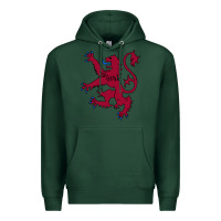 Sports Green lion rampant of scotland, royal banner, royal arms, scottish pride Premium Hoodie - linhVisuals