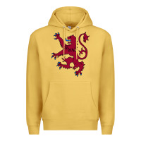 Antique Gold lion rampant of scotland, royal banner, royal arms, scottish pride Premium Hoodie - linhVisuals