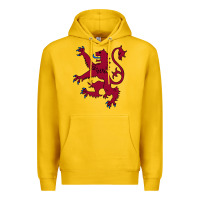 Lemon lion rampant of scotland, royal banner, royal arms, scottish pride Premium Hoodie - linhVisuals