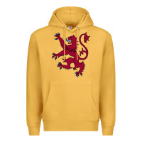 Mustard lion rampant of scotland, royal banner, royal arms, scottish pride Premium Hoodie - linhVisuals