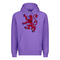 Purple lion rampant of scotland, royal banner, royal arms, scottish pride Premium Hoodie - linhVisuals