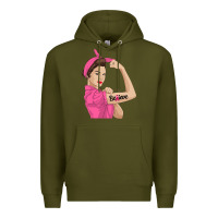 Army Green believe cancer awareness women gift Premium Hoodie - linhVisuals