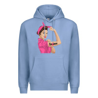 Colony Blue believe cancer awareness women gift Premium Hoodie - linhVisuals