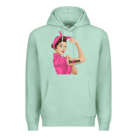 Seafoam believe cancer awareness women gift Premium Hoodie - linhVisuals