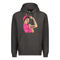 Smoke believe cancer awareness women gift Premium Hoodie - linhVisuals