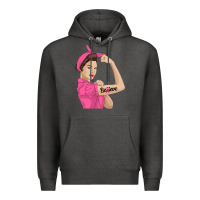 Charcoal Heather believe cancer awareness women gift Premium Hoodie - linhVisuals