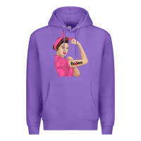 Purple believe cancer awareness women gift Premium Hoodie - linhVisuals