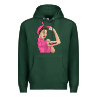 Sports Green believe cancer awareness women gift Premium Hoodie - linhVisuals