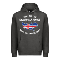 Charcoal Heather what part of eyjafjallajökull don't you understand raglan baseball te Premium Hoodie - linhVisuals
