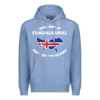 Colony Blue what part of eyjafjallajökull don't you understand raglan baseball te Premium Hoodie - linhVisuals