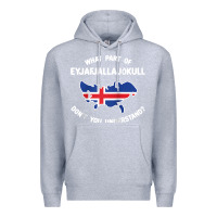 Heather Grey what part of eyjafjallajökull don't you understand raglan baseball te Premium Hoodie - linhVisuals