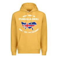 Mustard what part of eyjafjallajökull don't you understand raglan baseball te Premium Hoodie - linhVisuals