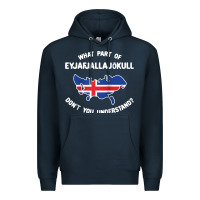 Navy what part of eyjafjallajökull don't you understand raglan baseball te Premium Hoodie - linhVisuals
