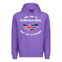 Purple what part of eyjafjallajökull don't you understand raglan baseball te Premium Hoodie - linhVisuals