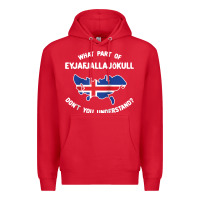Red what part of eyjafjallajökull don't you understand raglan baseball te Premium Hoodie - linhVisuals