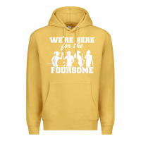 Antique Gold we're here for the foursome funny sarcasm golf lover golfer t shirt Premium Hoodie - linhVisuals