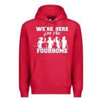 Cardinal we're here for the foursome funny sarcasm golf lover golfer t shirt Premium Hoodie - linhVisuals