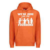 Carrot we're here for the foursome funny sarcasm golf lover golfer t shirt Premium Hoodie - linhVisuals
