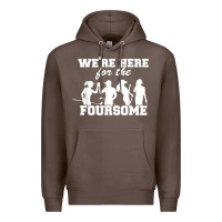 Coffee we're here for the foursome funny sarcasm golf lover golfer t shirt Premium Hoodie - linhVisuals