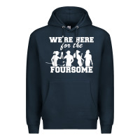 Navy we're here for the foursome funny sarcasm golf lover golfer t shirt Premium Hoodie - linhVisuals