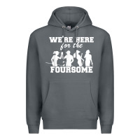 Rock we're here for the foursome funny sarcasm golf lover golfer t shirt Premium Hoodie - linhVisuals