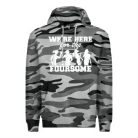 Slate Camo we're here for the foursome funny sarcasm golf lover golfer t shirt Premium Hoodie - linhVisuals