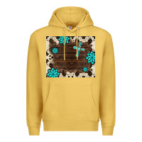Antique Gold gemstone cross mousepad Premium Hoodie - BarkalooDesign