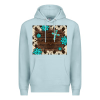 Blue Mist gemstone cross mousepad Premium Hoodie - BarkalooDesign