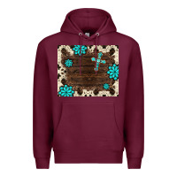 Burgundy gemstone cross mousepad Premium Hoodie - BarkalooDesign