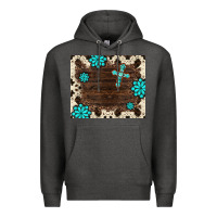 Charcoal Heather gemstone cross mousepad Premium Hoodie - BarkalooDesign