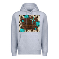 Heather Grey gemstone cross mousepad Premium Hoodie - BarkalooDesign