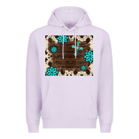 Lilac gemstone cross mousepad Premium Hoodie - BarkalooDesign