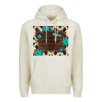 Oatmeal Heather gemstone cross mousepad Premium Hoodie - BarkalooDesign