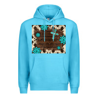 Ocean Blue gemstone cross mousepad Premium Hoodie - BarkalooDesign