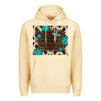 Pina Colada gemstone cross mousepad Premium Hoodie - BarkalooDesign