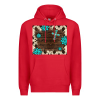 Red gemstone cross mousepad Premium Hoodie - BarkalooDesign