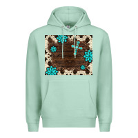 Seafoam gemstone cross mousepad Premium Hoodie - BarkalooDesign