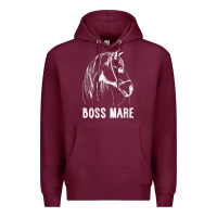 Burgundy womens boss mare horseback riding equestrians men horse women gift v n Premium Hoodie - linhVisuals