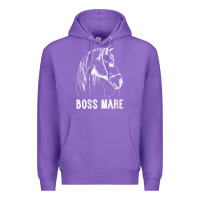 Purple womens boss mare horseback riding equestrians men horse women gift v n Premium Hoodie - linhVisuals