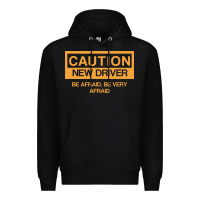 Black caution new student driver funny Premium Hoodie - linhVisuals