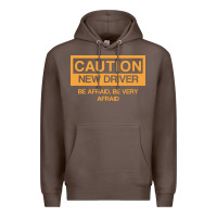 Coffee caution new student driver funny Premium Hoodie - linhVisuals