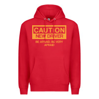 Red caution new student driver funny Premium Hoodie - linhVisuals