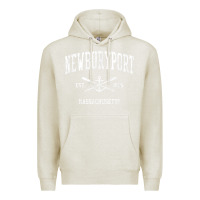 Oatmeal Heather newburyport ma vintage crossed oars & boat anchor sports t shirt Premium Hoodie - linhVisuals