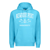Ocean Blue newburyport ma vintage crossed oars & boat anchor sports t shirt Premium Hoodie - linhVisuals