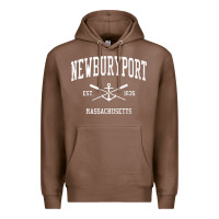 Chestnut newburyport ma vintage crossed oars & boat anchor sports t shirt Premium Hoodie - linhVisuals