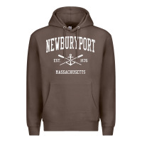 Coffee newburyport ma vintage crossed oars & boat anchor sports t shirt Premium Hoodie - linhVisuals