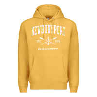 Mustard newburyport ma vintage crossed oars & boat anchor sports t shirt Premium Hoodie - linhVisuals